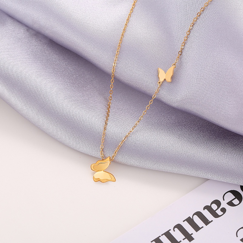 Dây Chuyền Bạc 925 Mặt Hình Bướm Đơn Giản Dành Cho Nữ