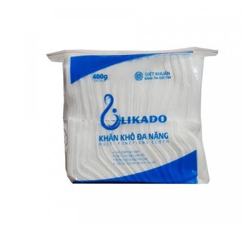 Khăn vải khô đa năng LIKADO gói 400gr( ~300 tờ-20×22cm)