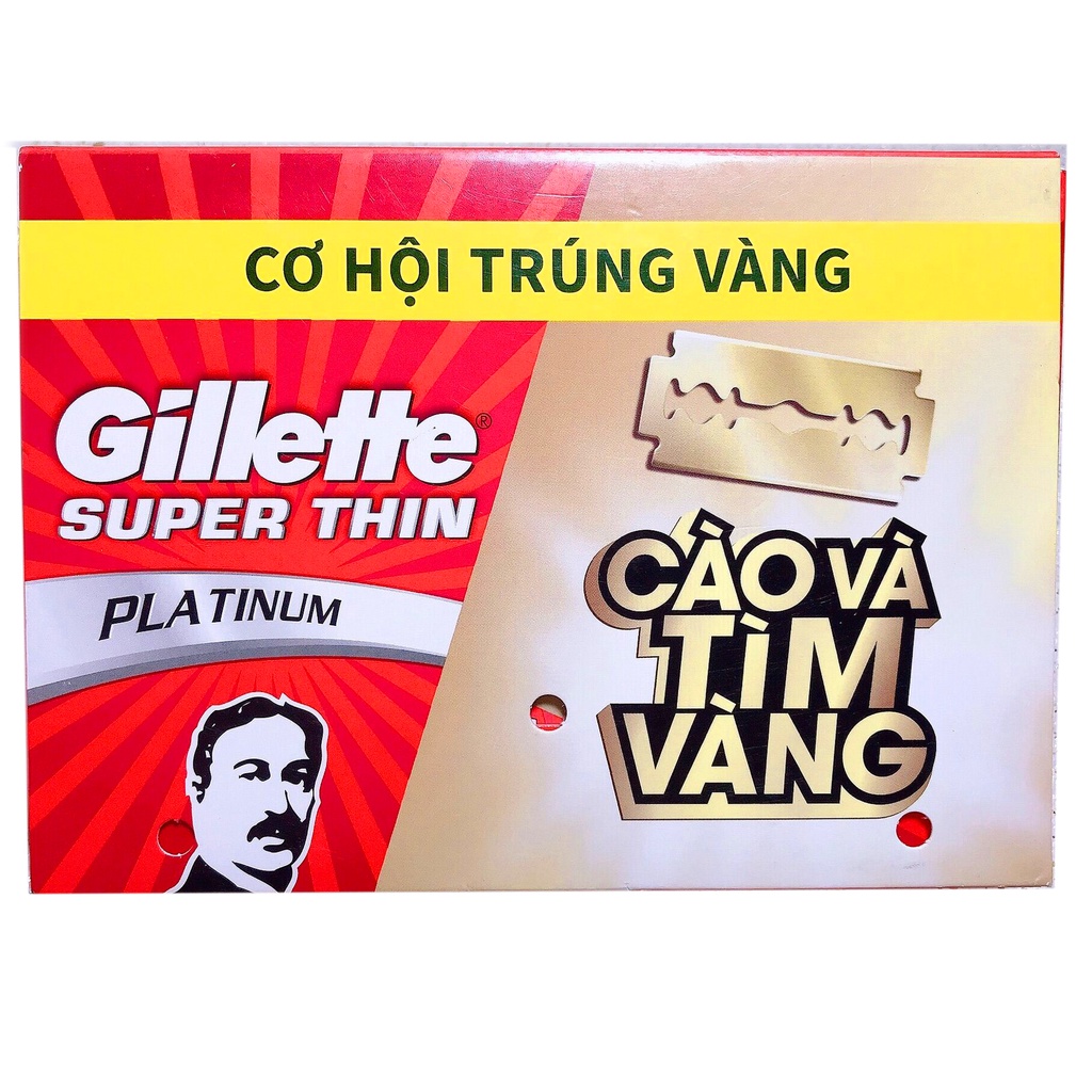 Lưỡi Lam Gillette Dorco Titan Croma Hộp 100 Lưỡi Cạo Râu Cạo Mặt Hớt Tóc Cạo Lông Không Gỉ Sắc Bén