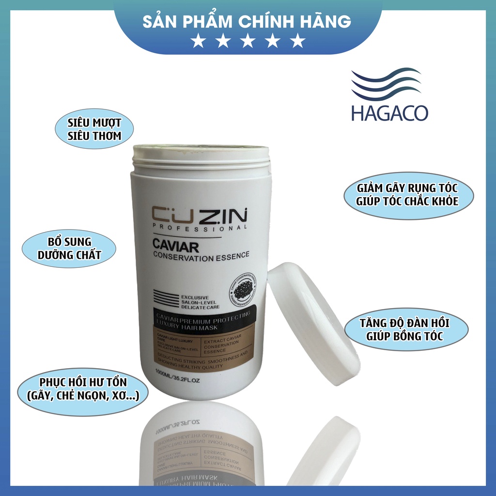 Kem ủ tóc hấp tóc Tảo Biển CUZIN 1000ML | Hấp tóc siêu phục hồi tóc hư tổn CT82