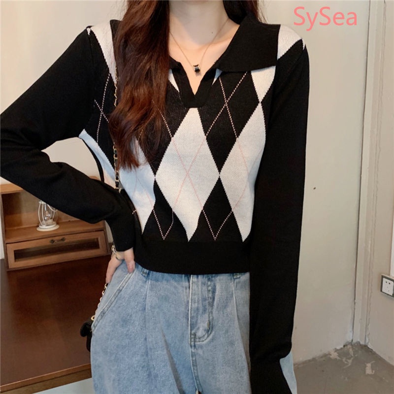 Áo Sweater Tay Dài Cổ Chữ V Thời Trang Mùa Thu Cho Nữ