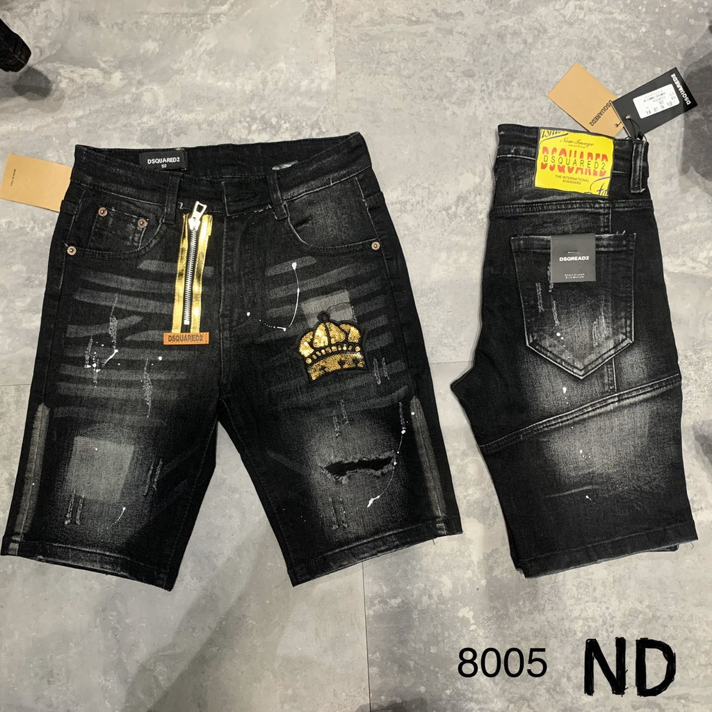 Quần bò ngố dsq khóa lệch vàng họa tiết vương miện,quần chất jean co giãn nhẹ mặc thoải mái với hai màu đen xanh dsq22 | BigBuy360 - bigbuy360.vn