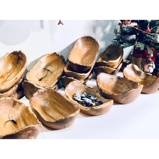 Khay gỗ lũa hình thuyền Decor /Trang Trí