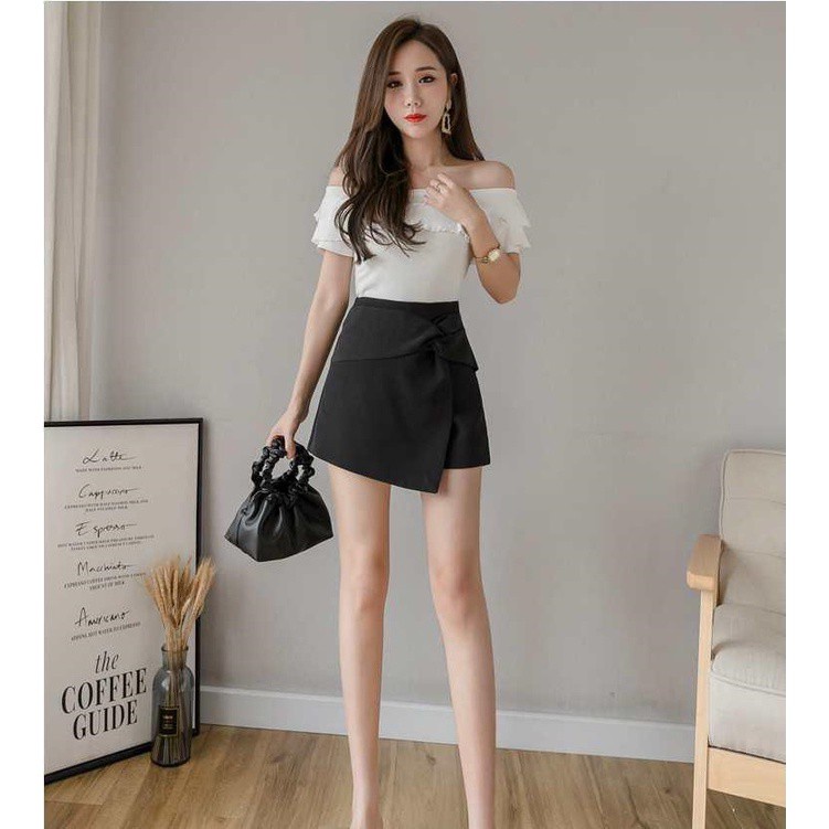 Quần giả váy ngắn chữ A cạp cao xoắn eo giấu bụng tôn dáng sang trọng Mely's Fashion CV13 | BigBuy360 - bigbuy360.vn