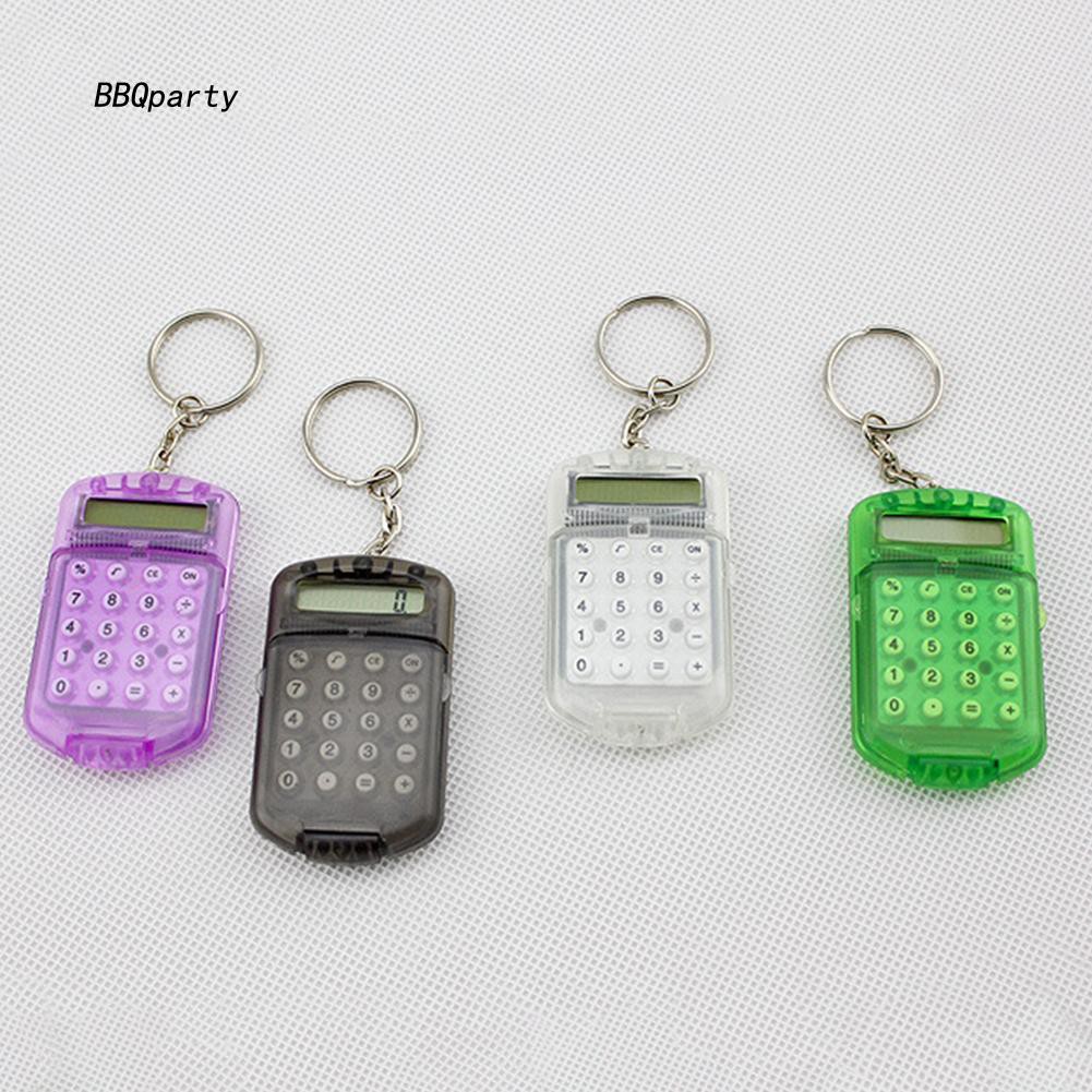 Móc Khóa Điện Tử Mini Hình Máy Tính 8 Chữ Số