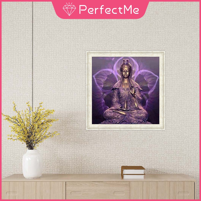 Bộ Tranh Đính Đá 5D Tự Làm 30×30cm Hình Phật Giáo Trang Trí Nhà Cửa