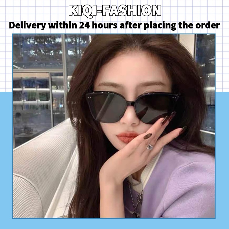 (KIQI-FASHION) COD Kính Chống Nắng Uv400 Gọng Vuông Lớn Kiểu Cổ Điển Thời Trang Cho Nam Và Nữ