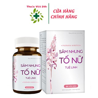 Sâm Nhung Tố Nữ Tuệ Linh -  hộp 30 viên - Hỗ trợ làm giảm các triệu chứng tiền mãn kinh và mãn kinh, hạn chế lão hóa da