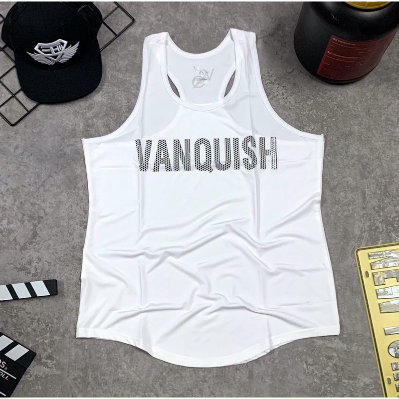 [Giảm giá] áo ba lỗ gym nam VANQUISH thun lạnh cực chất