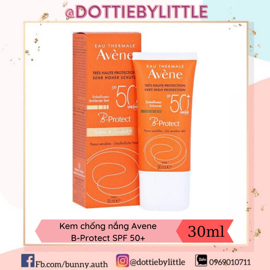 [BILL PHÁP] Kem chống nắng AVENE VERY HIGH PROTECTION B-PROTECT SPF50+ TẠO HIỆU ỨNG TRANG ĐIỂM NHẸ