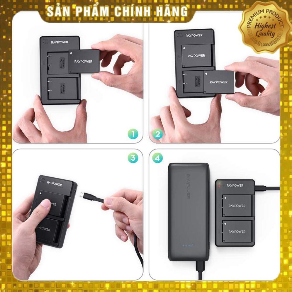 Bộ sạc Pin máy ảnh RAVPower RP-BC23 cho Fujifilm NP-W126S