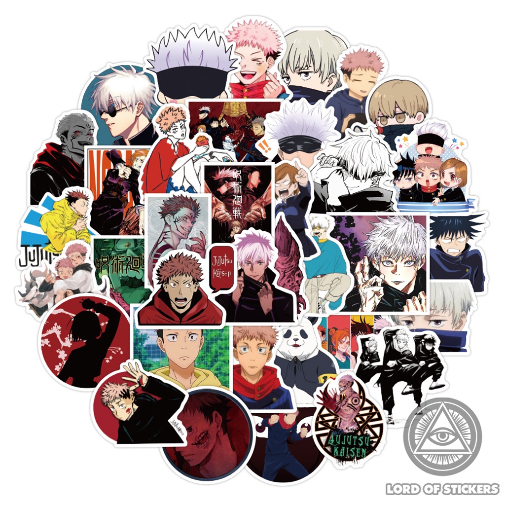 Set 100 Hình Dán Jujutsu Kaisen Anime Manga Sticker Chống Thấm Nước Trang Trí Mũ Bảo Hiểm, Điện Thoại, Đàn Guitar, Sổ