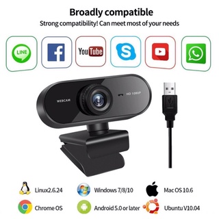 Webcam máy tính có mic FULL HD 1080P, Web camera pc - laptop full box siêu nét hỗ trợ livestream, học trực tuyến