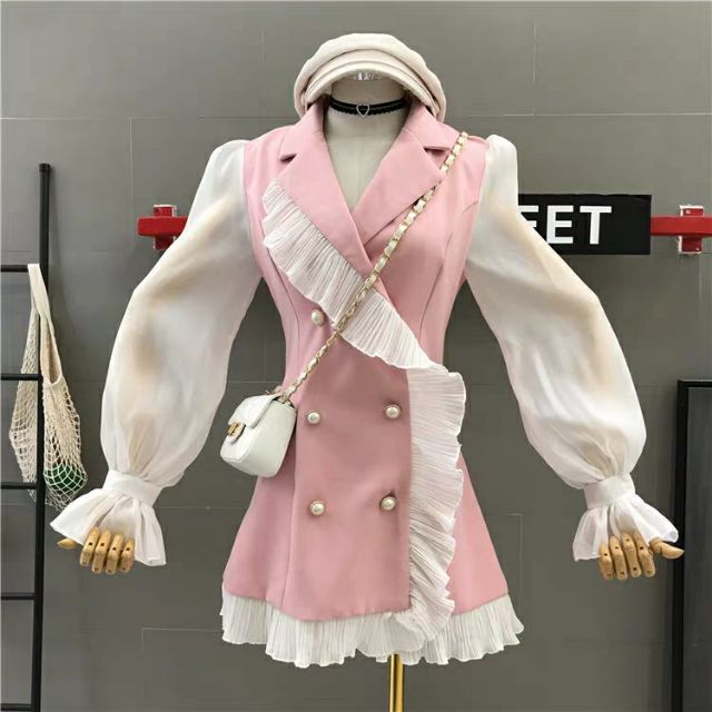 Đầm tay xòe thắt eo thanh lịch