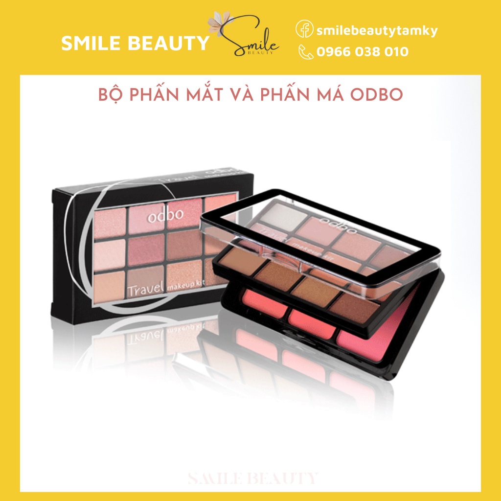 Bộ Kit 2 Tầng Phấn Mắt Và Phấn Má Hồng Odbo