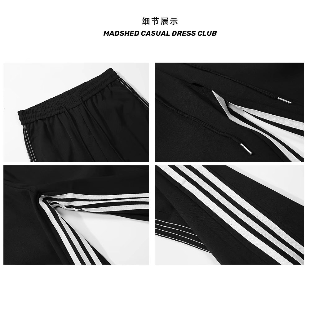 Quần Thể Thao Ống Rộng Họa Tiết Kẻ Sọc Hai Bên Đơn Giản Dành Cho Nam Và Nữ
