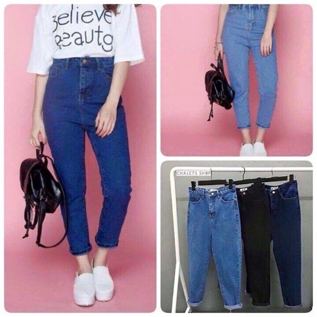 Quần baggy trơn lưng cao form chuẩn đủ 5 màu