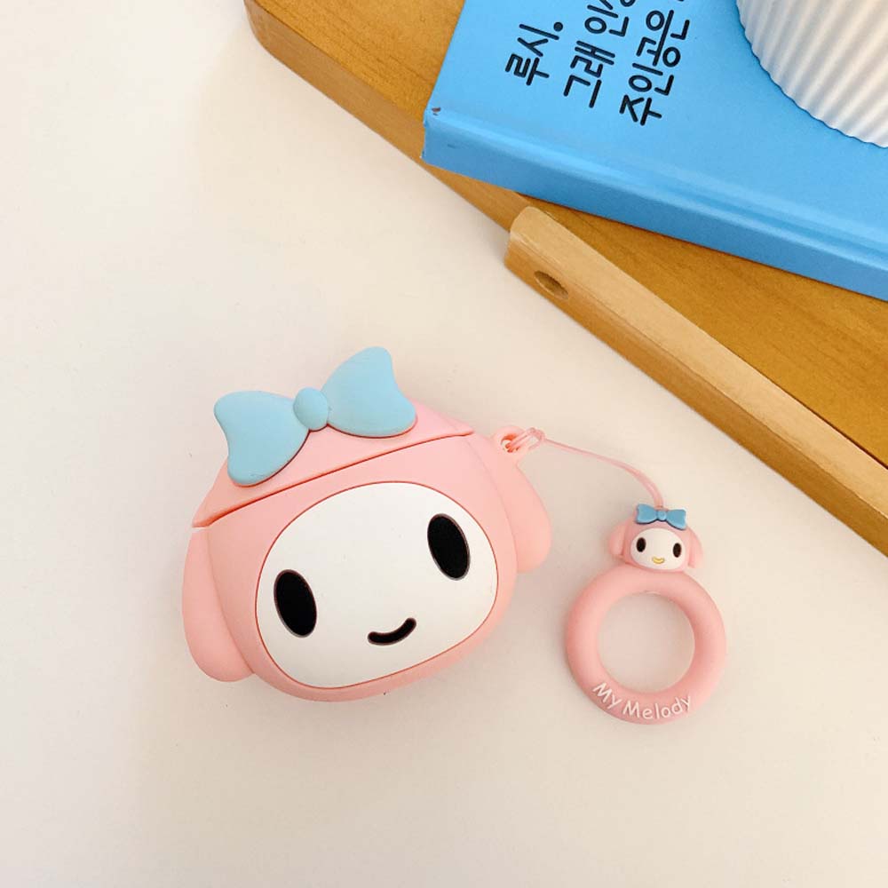 Vỏ bọc silicone bảo vệ hộp đựng tai nghe Airpod in họa tiết hoạt hình Kuromi My Melody dễ thương