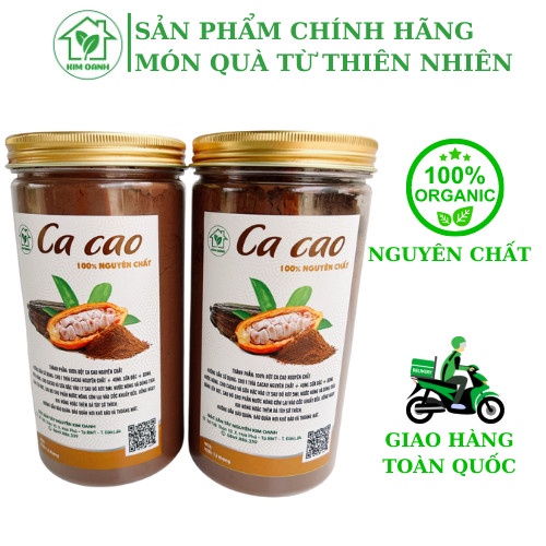 Ca Cao nguyên chất Đăk Lăk thơm ngon đặc sản Tây Nguyên Kim Oanh hộp 500gr