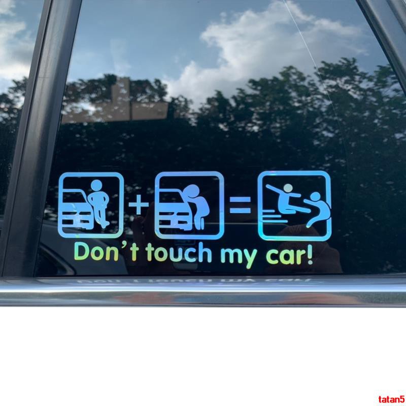 Bộ 9 Sticker Dán Trang Trí Cửa Sổ Xe Hơi In Chữ Don 't Touch My Car