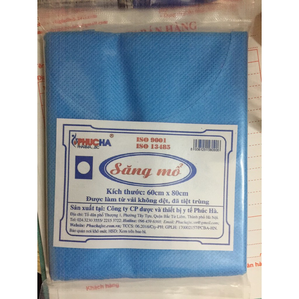 combo 20 săng mổ tiệt trùng dùng 1 lần 60x80cm có lỗ