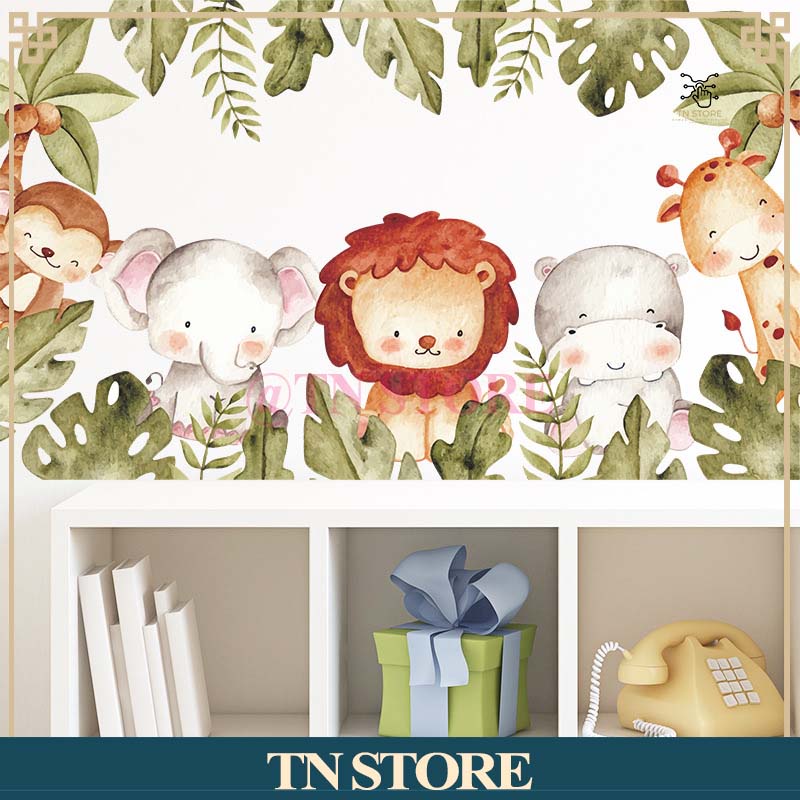 Decal cho bé hình các loài vật rừng sâu thân thiện TN STORE DECAL766