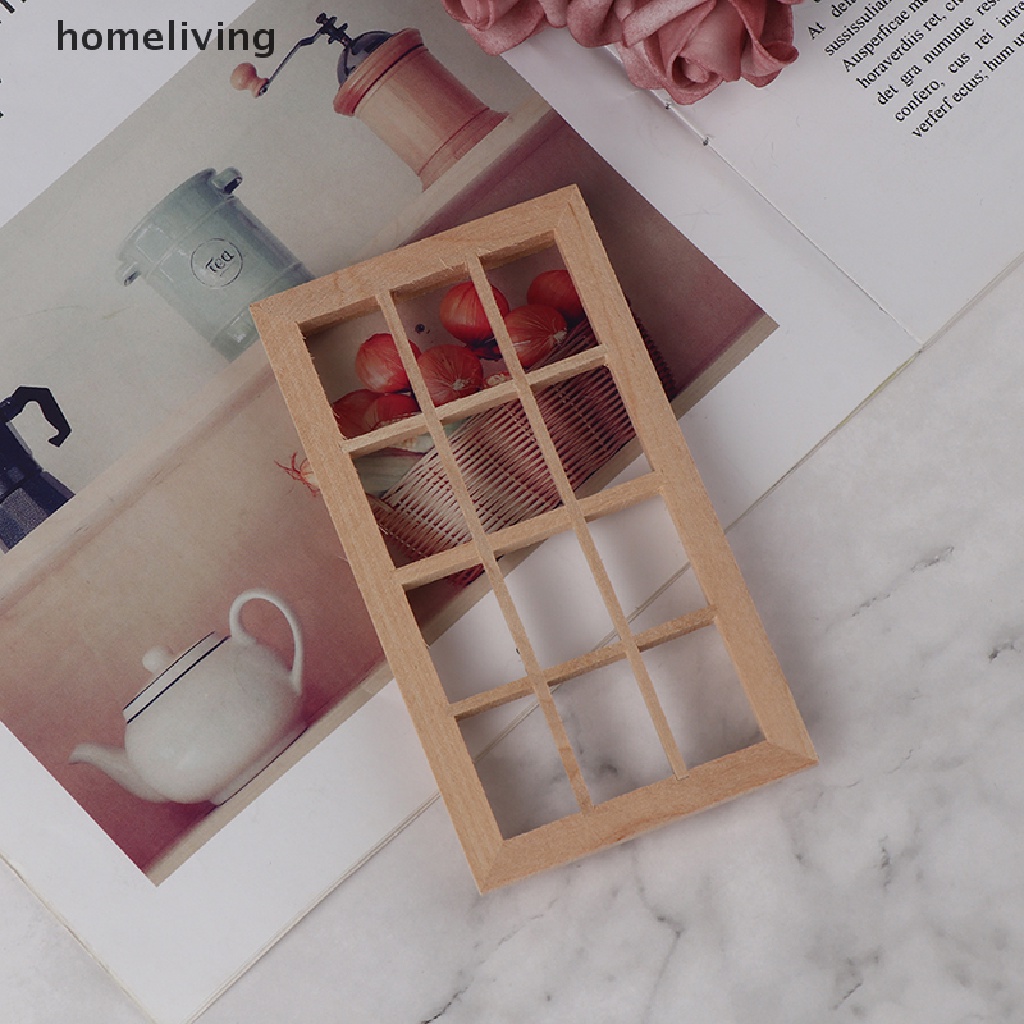 Mô Hình Khung Cửa Sổ 12 Nấc Bằng Gỗ Tỉ Lệ 1: 12 Trang Trí Nhà Búp Bê