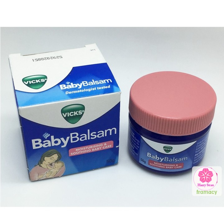 Dầu bôi ấm ngực Vicks Baby Balsam (50g)/Little Innoscents Organic (75ml), Úc chống cảm cho trẻ từ 3 tháng tuổi