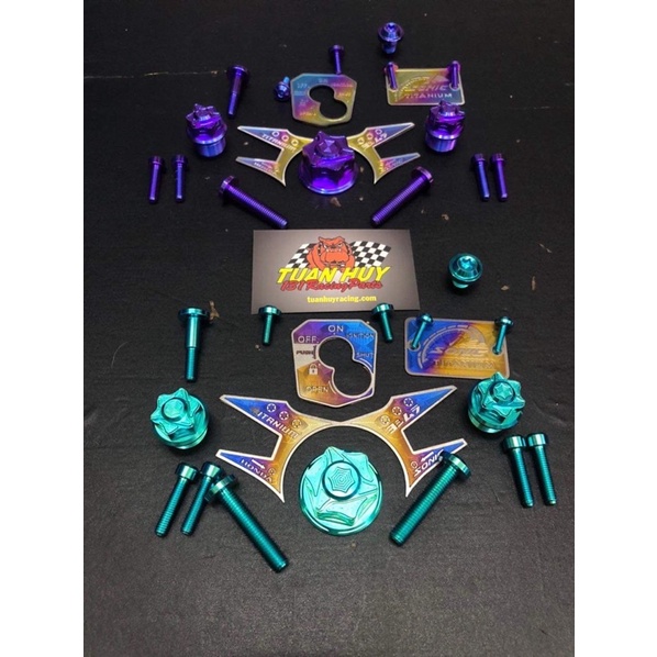 Full ốc titan gr5 dàn đầu cho suzuki satria raider honda sonic raider carb