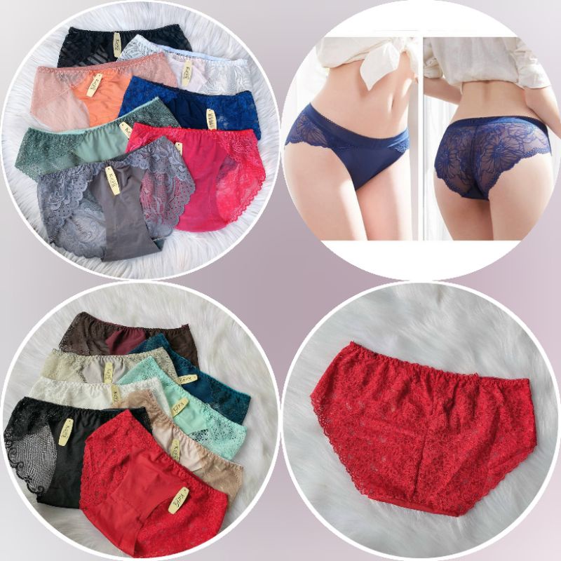 Set 10 Quần Lót nữ Đúc Pha Ren Hoa siêu hot freesize Gợi Cảm