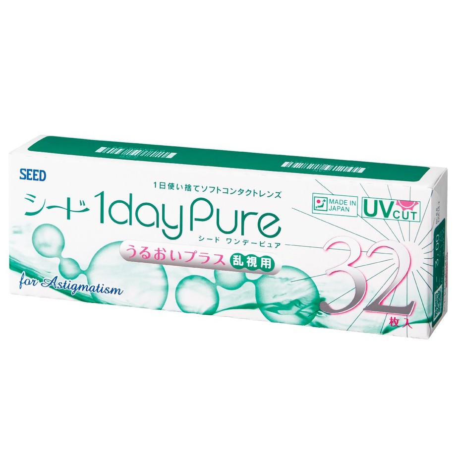 Kính áp tròng loạn thị không màu THIÊN HÀ OPTICAL SEED Nhật Bản 1dayPure moisture for Astigmatism độ ẩm cao êm mắt