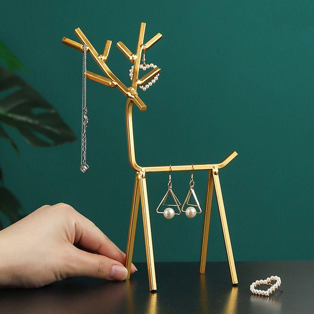 Giá Đỡ Trưng Bày Trang Sức Hình Chú Nai Màu Cầu Vồng Phong Cách Bắc Âu