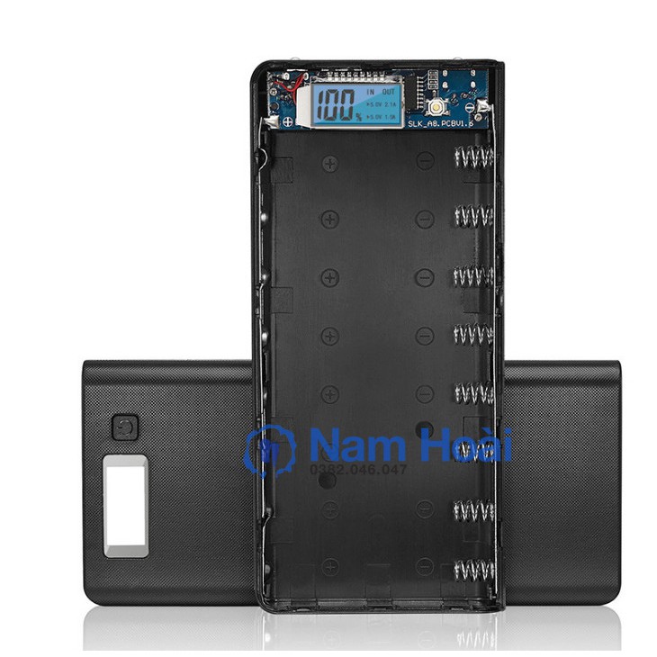 Box 8 cell pin sạc dự phòng 18650 - MẪu mới 2021(Model A8)