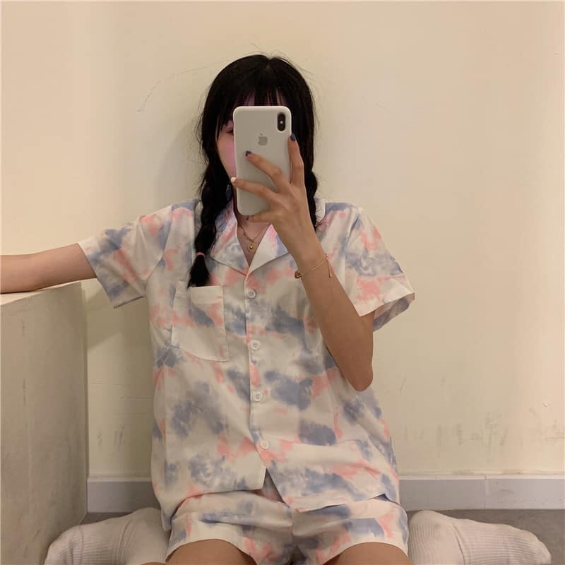 set đồ ngủ tie dye cộc