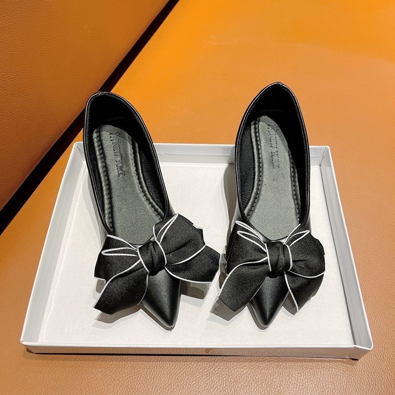 GIÀY BÚP BÊ NƠ LỤA SIÊU TO