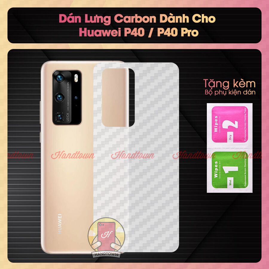 Miếng Dán Lưng Cacbon Dành Cho Huawei P40 / P40 Pro