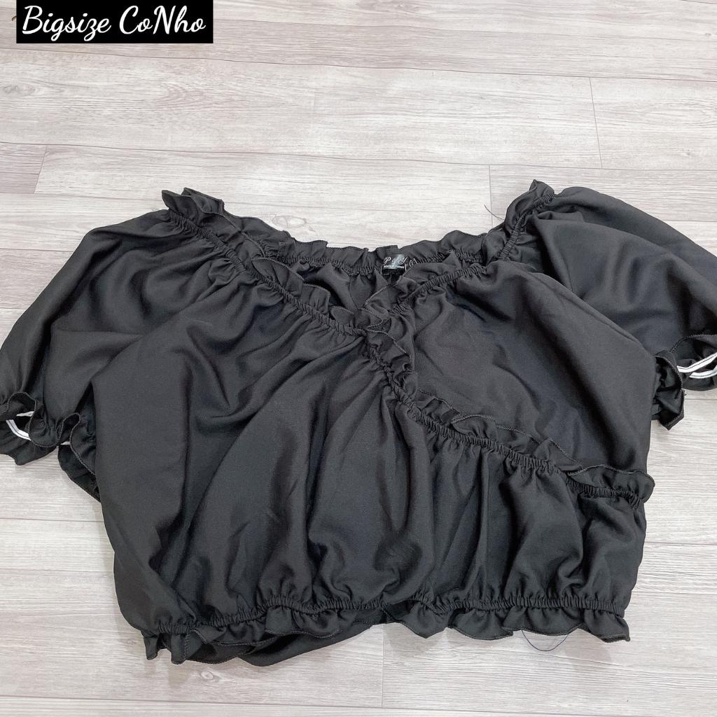 Áo Kiểu Bigsize nữ Tay Phồng Cột Nơ cách điệu phía trước AT11