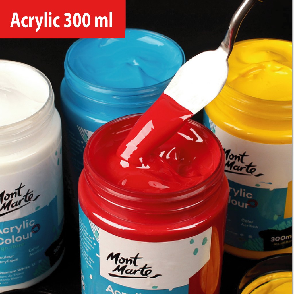 Màu acrylic 3D Mont Marte 300 ml,vẽ vải, tường, kính, gỗ