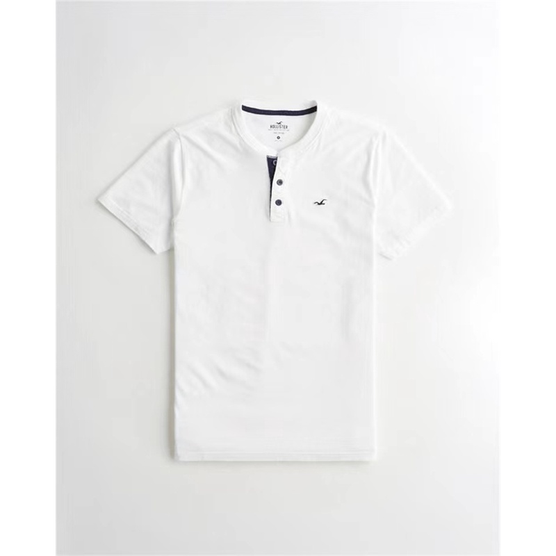 Áo Thun Cotton Ngắn Tay Cổ Đứng Thêu Hình Hoco Hollister Thời Trang Giản Dị Chất Lượng Cao 2022 Dành Cho Nam