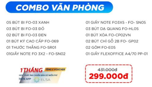 Combo dụng cụ văn phòng FlexOffice x Elsa - TSTT08