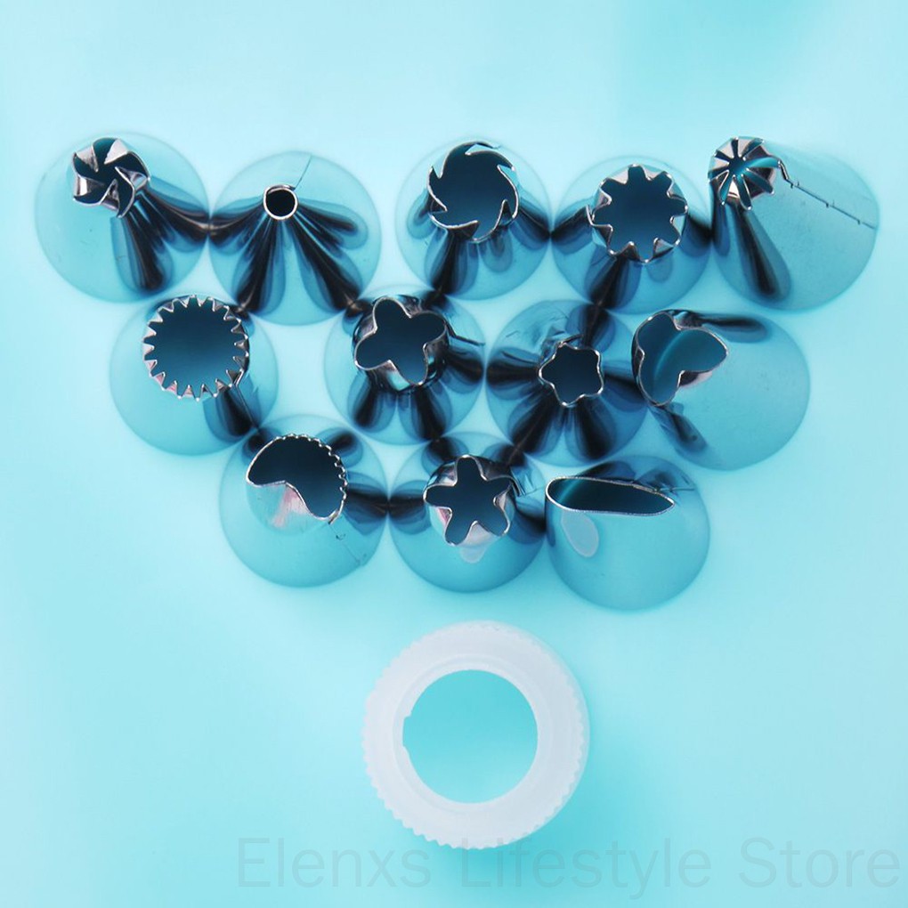 Set 14 Dụng Cụ Bắt Kem Trang Trí Bánh Bằng Thép Không Gỉ