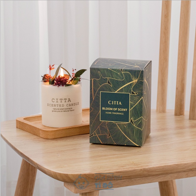 Nến Thơm Handmade CITTA Home Candle Hương Thơm Bốn Mùa Hoa Khô Tự Nhiên Trang Trí Nhà Cửa