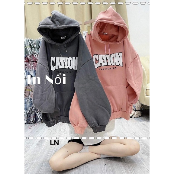 Áo hoodie nỉ cotton CATION LN12
