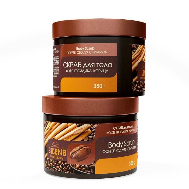 Tẩy Da Chết Quế Hồi Cafe Đinh Hương Body Scrub Coffee Cloves Cinnamon 250g và 380g - Nga