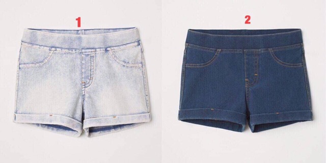 Quần short jeans denim bé gái H&m