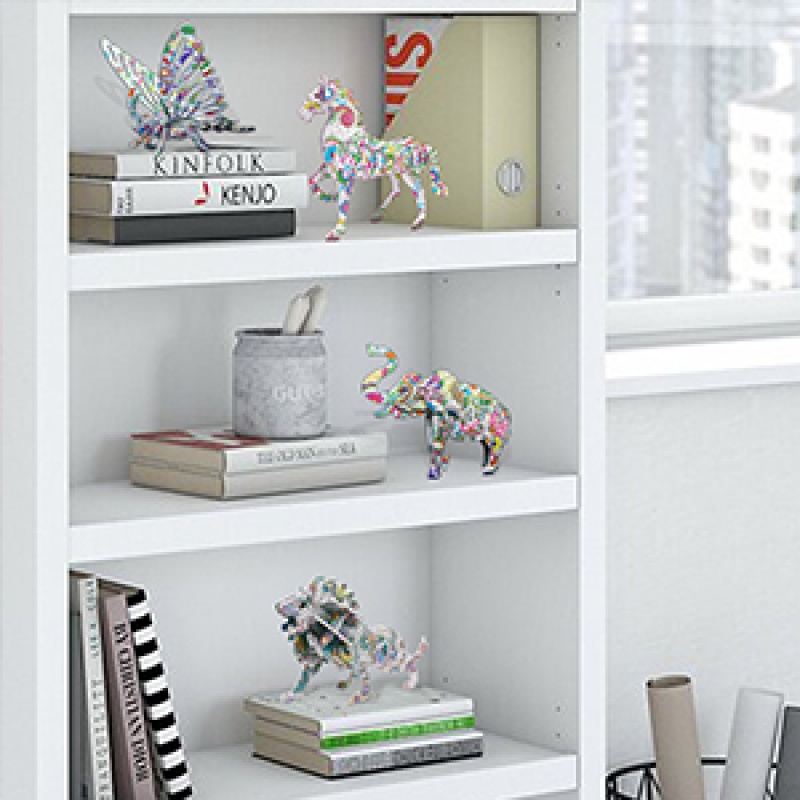 Bộ Đồ Chơi Xếp Hình 3D 4 Động Vật Kèm 12 Bút Vẽ