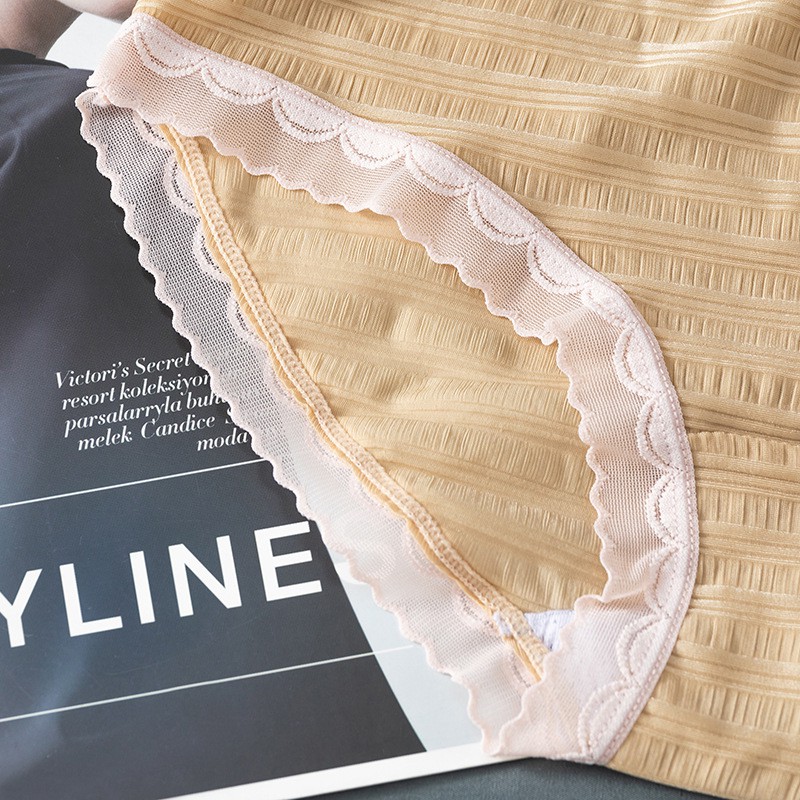 Quần lót nữ đúc su thun lạnh siêu mát kẻ tre co dãn Chunxuu, thoáng khí không hằn viền ren ngọt ngào nữ tính - QC34