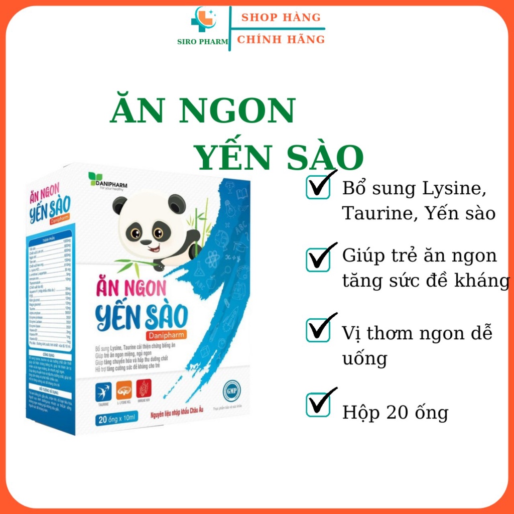 Ăn ngon yến sào giúp trẻ tăng khả năng hấp thu dinh dưỡng, kích thích bé ăn ngon nâng cao sức đề kháng - Hộp 20 ống