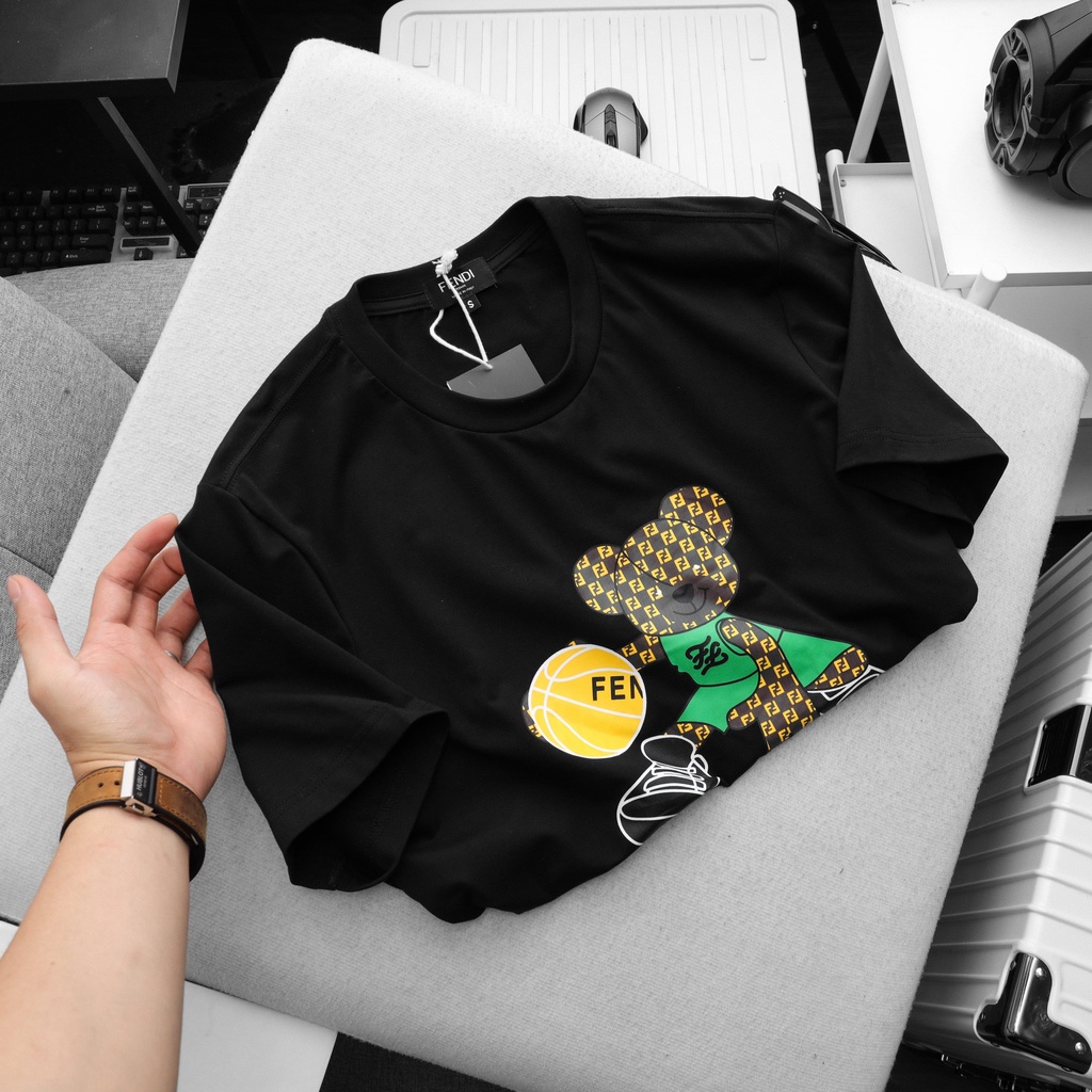 Áo phông nam, Áo thun nam hoạ tiết gấu phong cách, chất liệu cao cấp