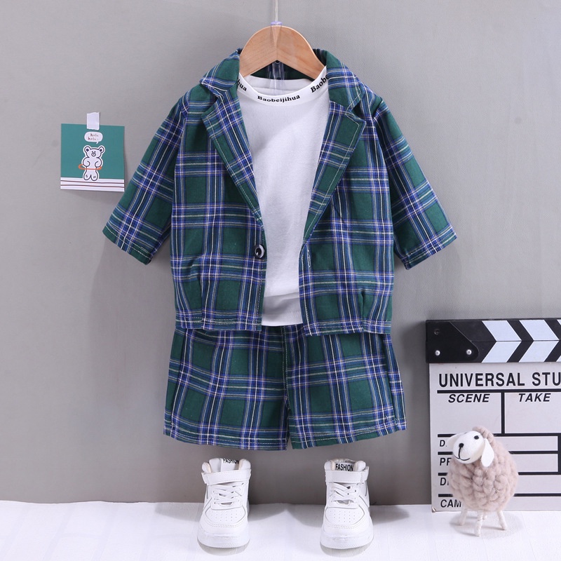 Bộ vest tay lỡ thanh lịch cho bé diện Hè (8-17kg), Chất liệu mỏng mát, thiết kế sang trọng, 2 màu cá tính